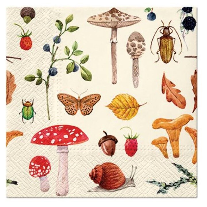 Servítky na dekupáž Forest Botany - 1 ks