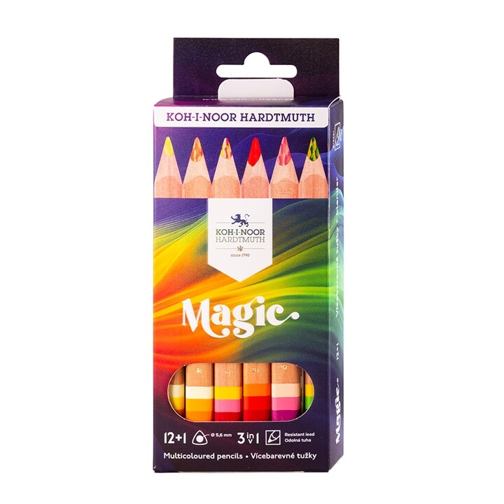 MAGIC Jumbo farebný set ceruziek 12+1 FSC