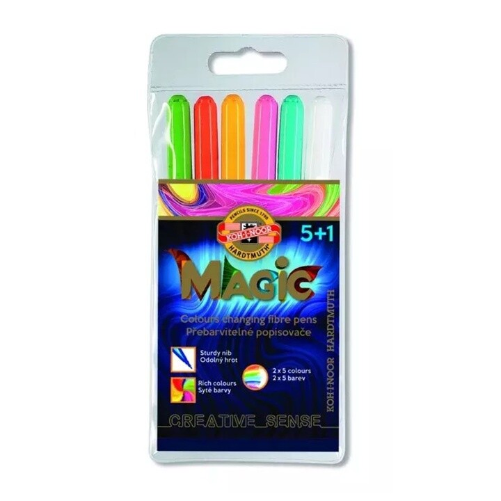 Farebné popisovače Magic 5+1