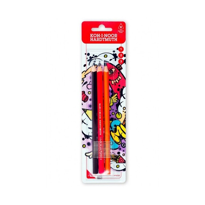 Jumbo trojhranné grafitové ceruzky / HB–2B–4B