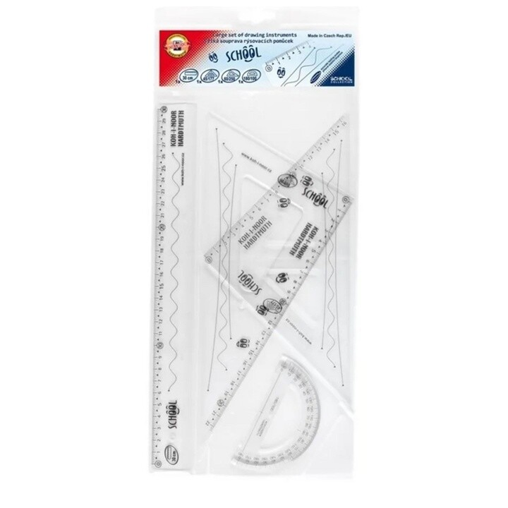 KOH‑I‑NOOR Veľký set na geometriu / 4 ks, školský