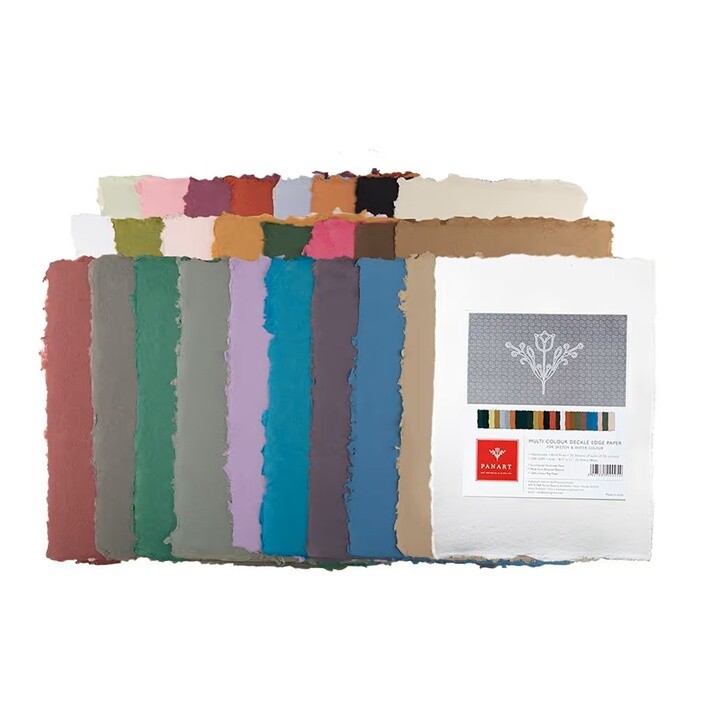 Multicolor papier PanArt – handmade, bavlnený, 25 ks, A4