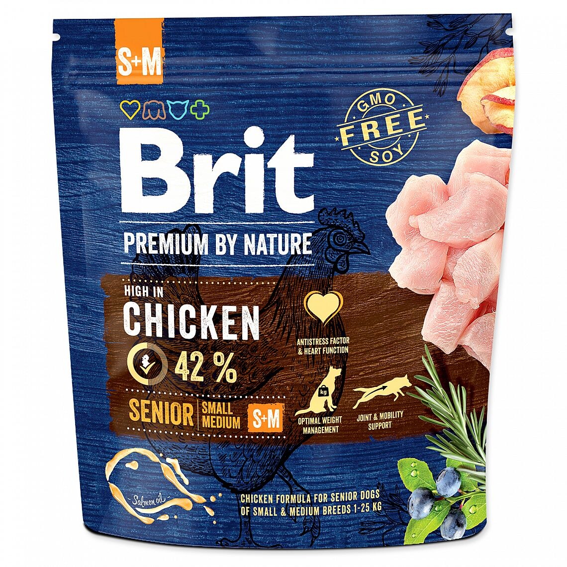 BRIT NATURE SENIOR S+M 1kg