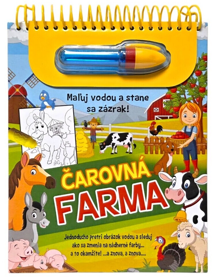 Čarovná farma omaľovánka s fixkou