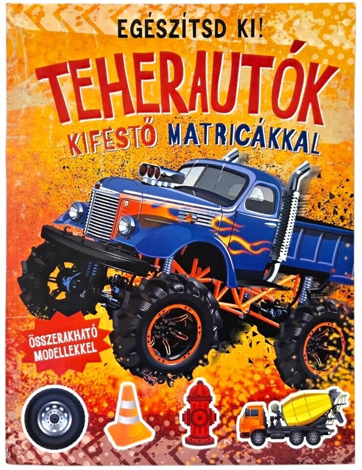 Teherautók kifestő matricákkal egészítsd ki! (Maďarská verzia)