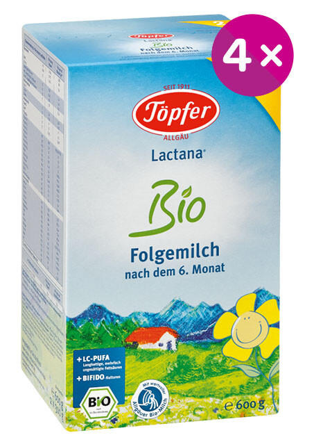 TÖPFER Lactana Bio 2, 4 x 600 g