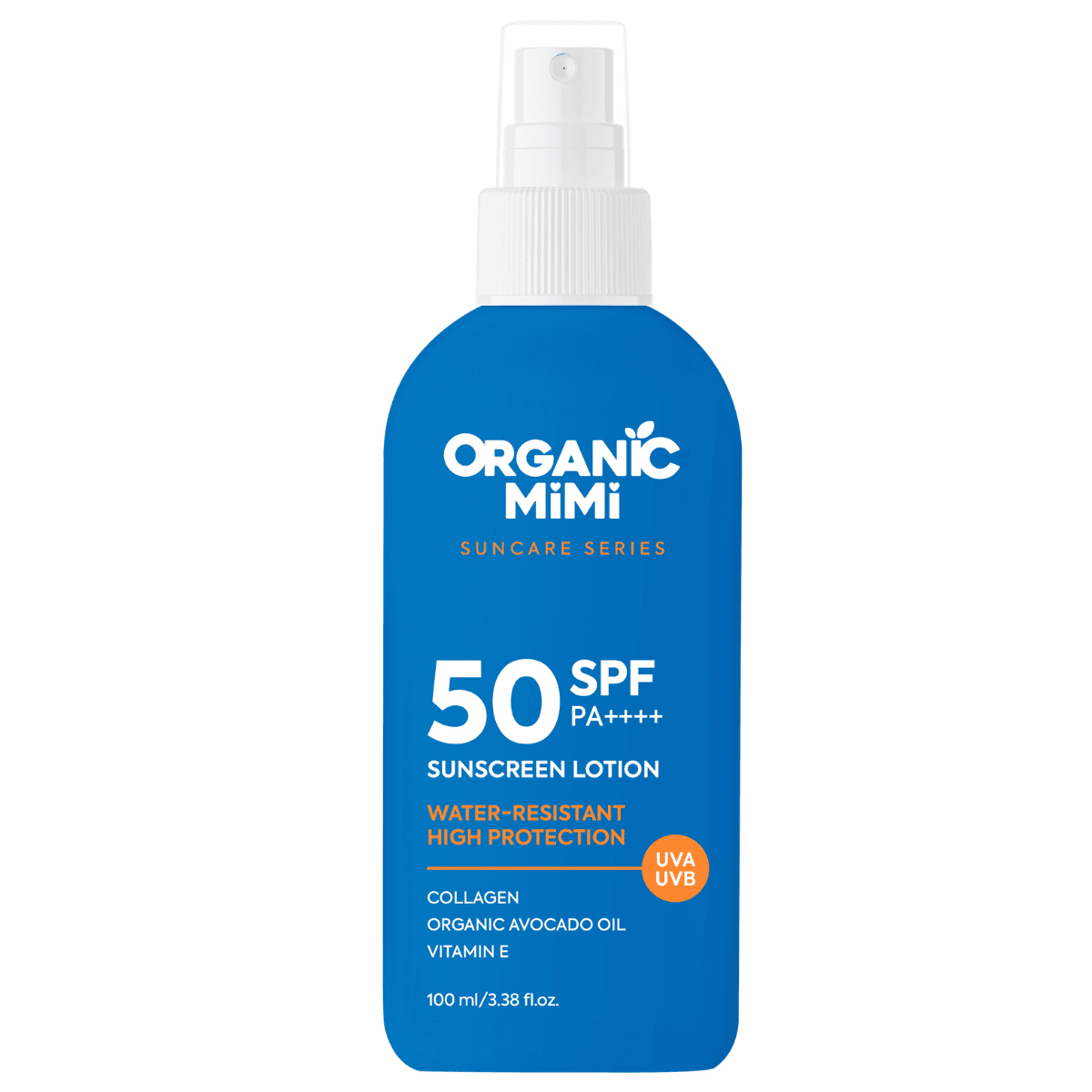 ORGANIC MIMI SUN Opaľovacie mlieko v spreji na tvár a telo SPF50, 100 ml