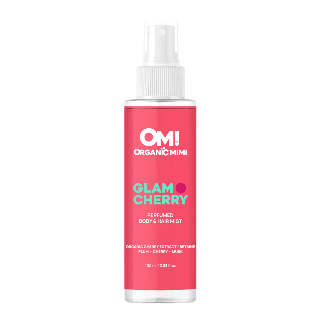 ORGANIC MIMI OM! Glam Cherry Parfumovaná hydratačná hmla na telo a vlasy 100 ml