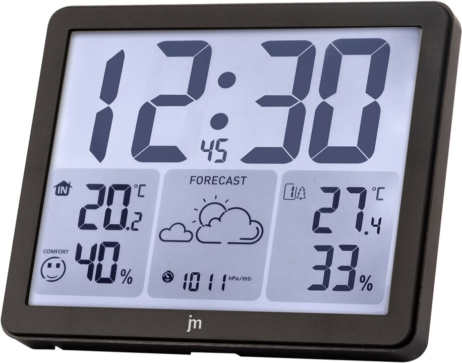 Lowell Meteostanice a digitální hodiny JD9539 řízené signálem