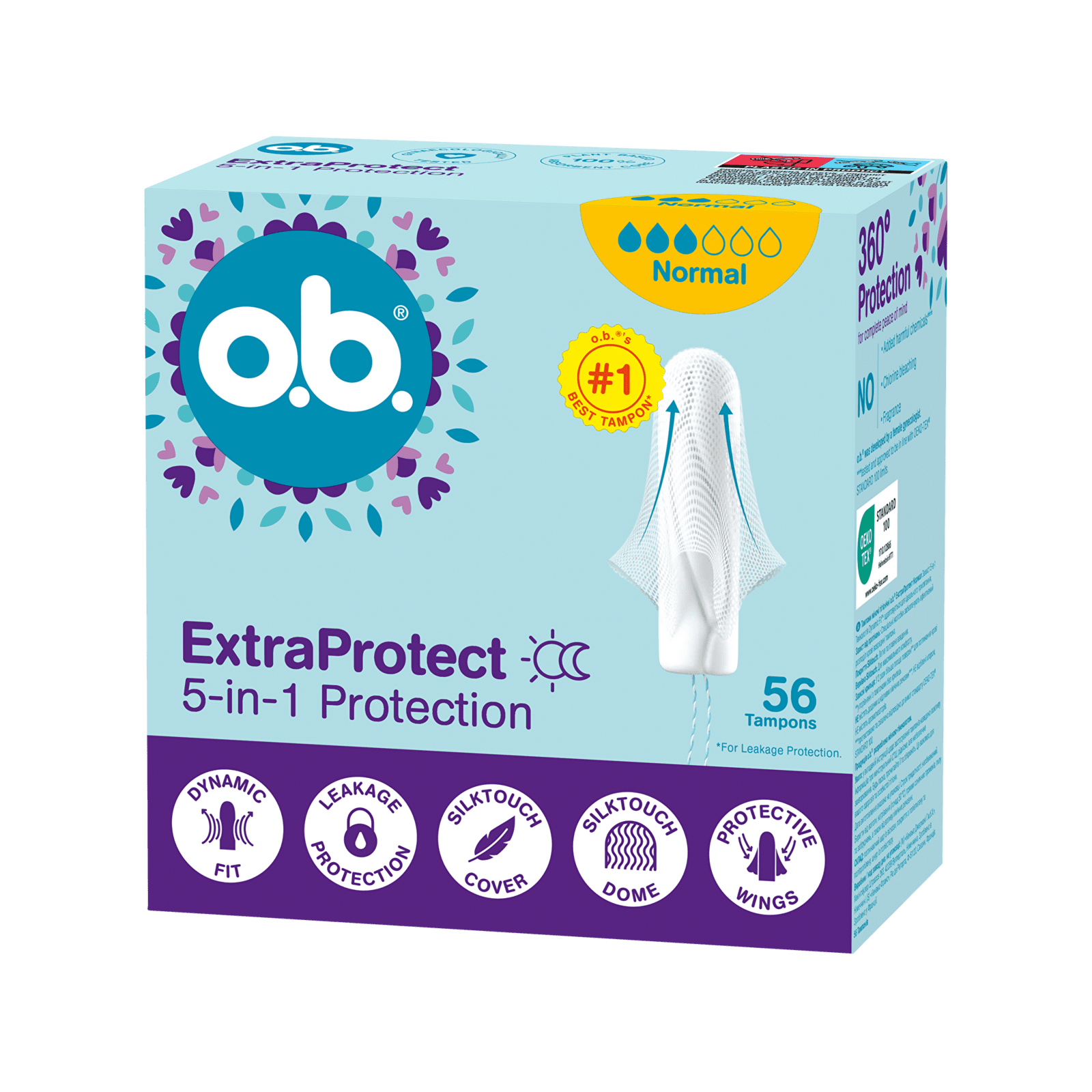 o.b. Tampóny Extra Protect Normal 56 ks