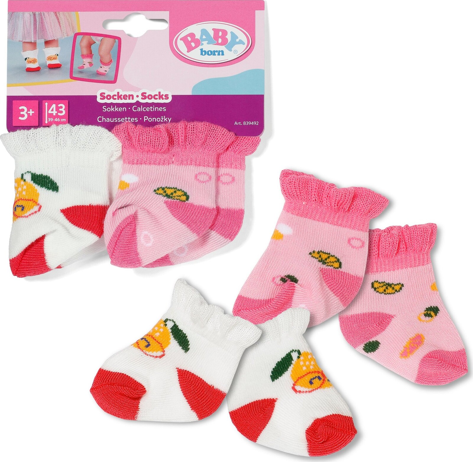 BABY born Ponožky so vzormi 2 páry