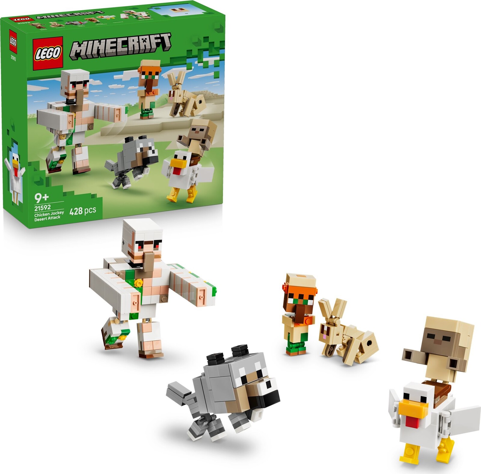 LEGO® Minecraft 21592 Kurací džokej a útok v púšti