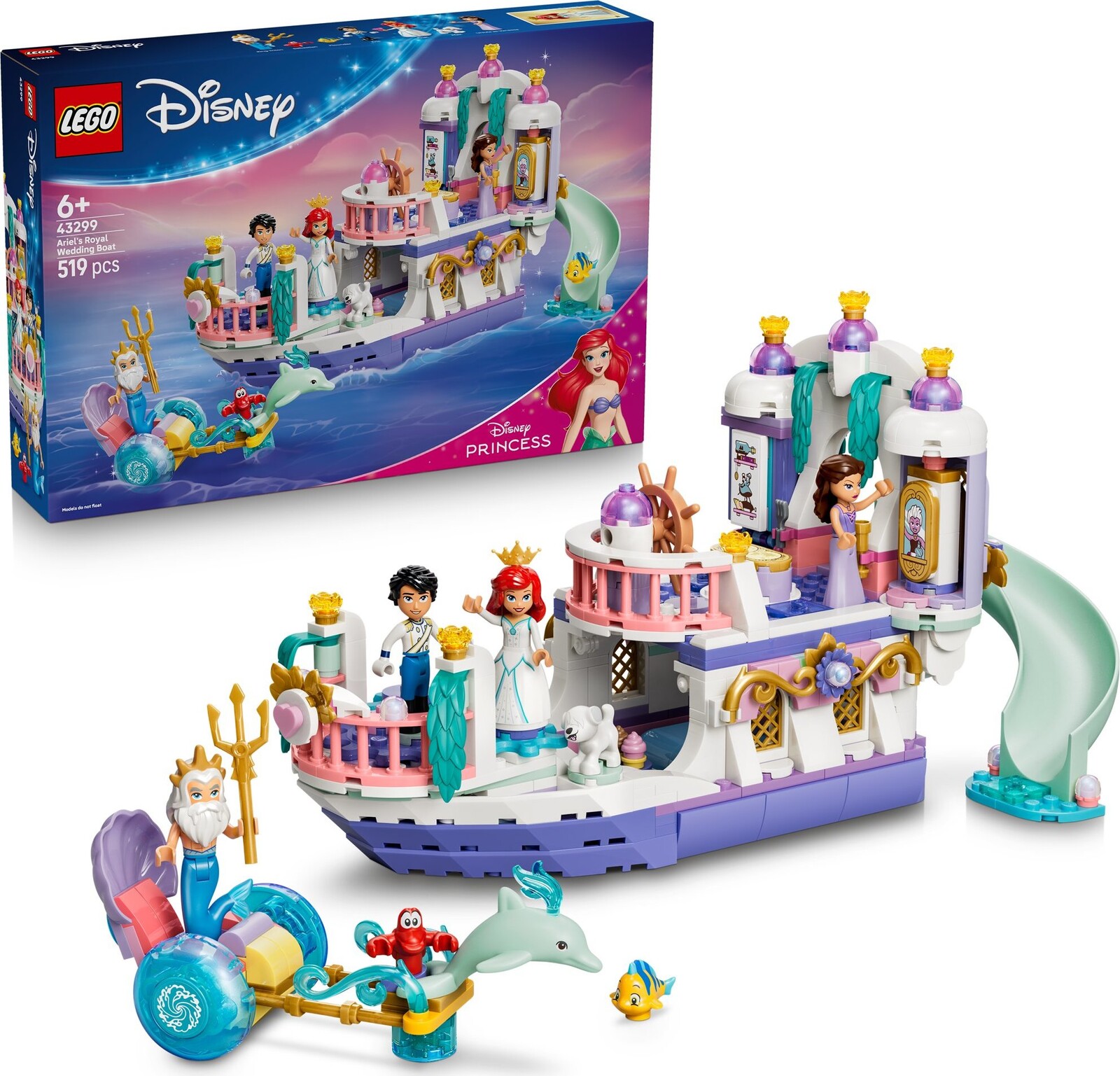LEGO® Disney Princess 43299 Arielina kráľovská svadobná loď