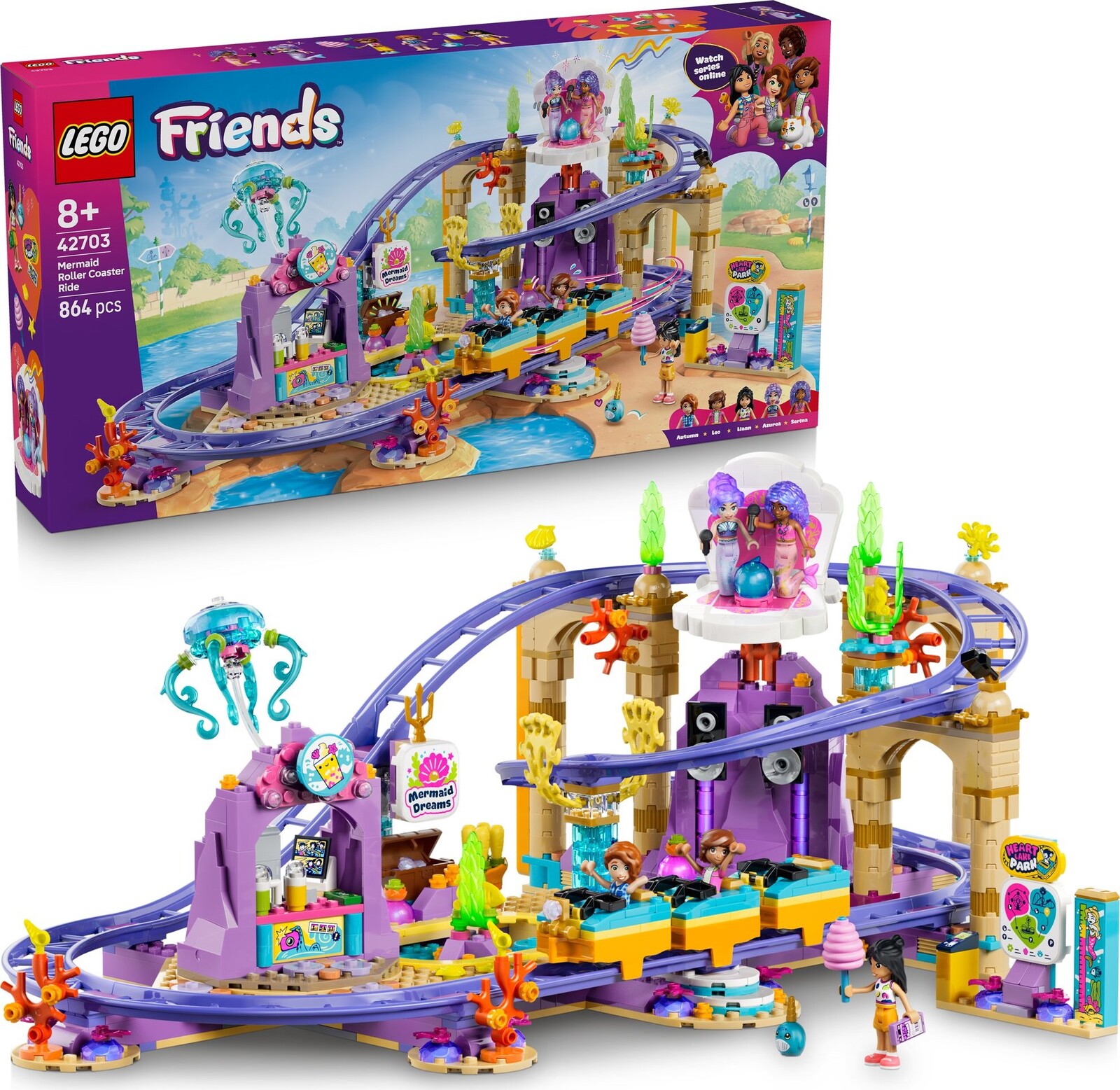 LEGO® Friends 42703 Jazda na horskej dráhe s morskými vílami