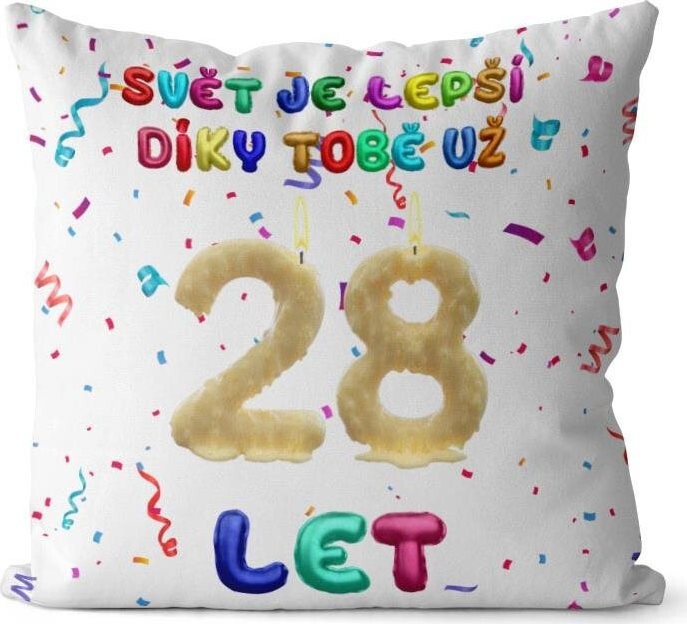 Impar, vankúš Svet je lepší vďaka tebe, vek 28