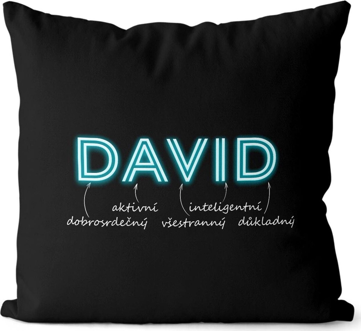 Impar vankúš neónový muž. meno David