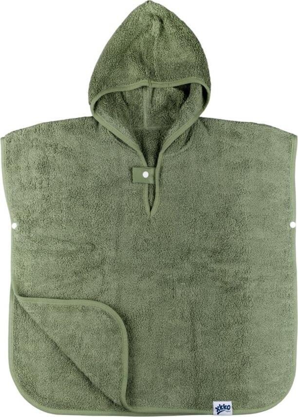 XKKO Bio bavlněné froté pončo Organic Granite Green (1,5 - 4 roky)