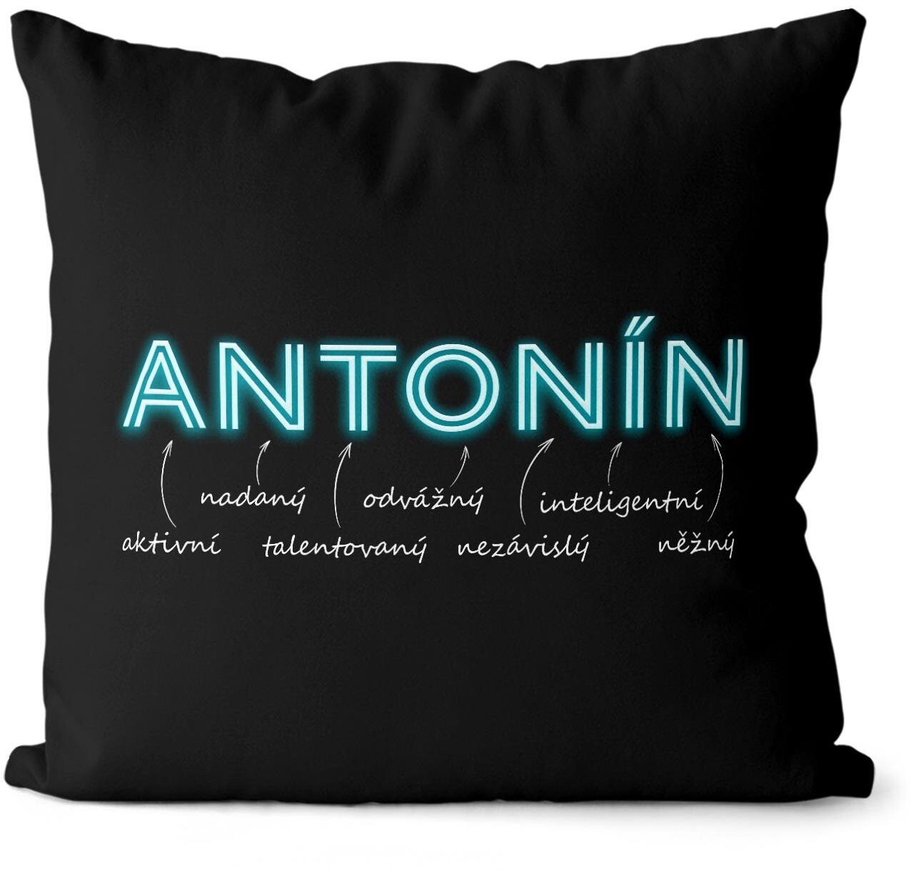 Impar vankúš neónový muž. meno Antonín