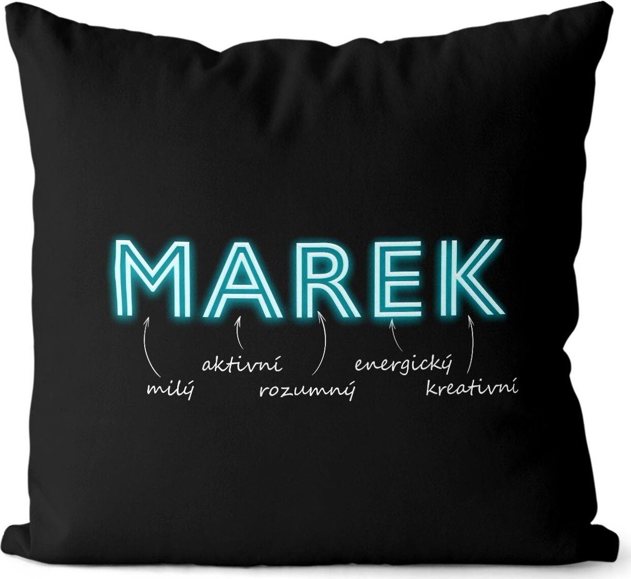 Impar, vankúš neónový muž. meno Marek