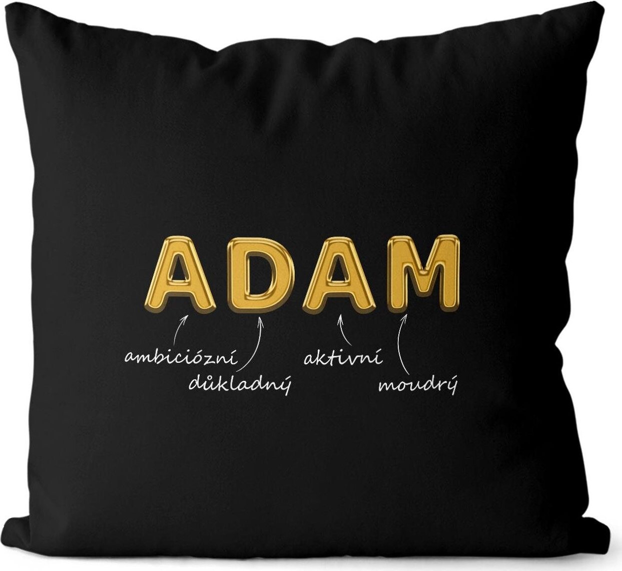 Impar polštář zlatý muž. jméno Adam