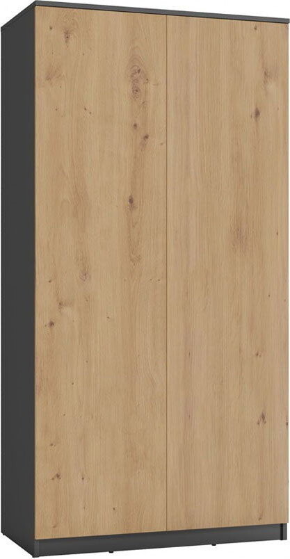 Topeshop Šatní skříň Malwa SD-90 Antracit Artisan