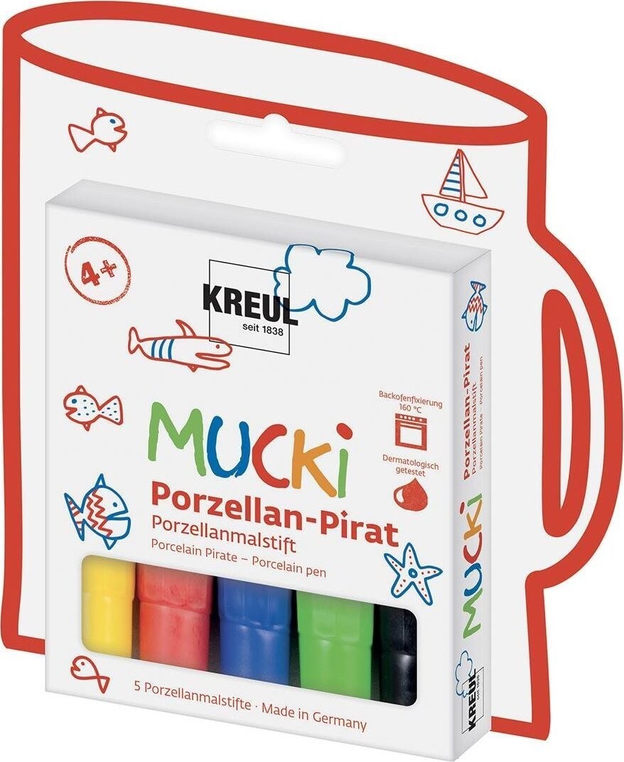 KREUL MUCKI PIRÁT na porcelán, 5 farieb
