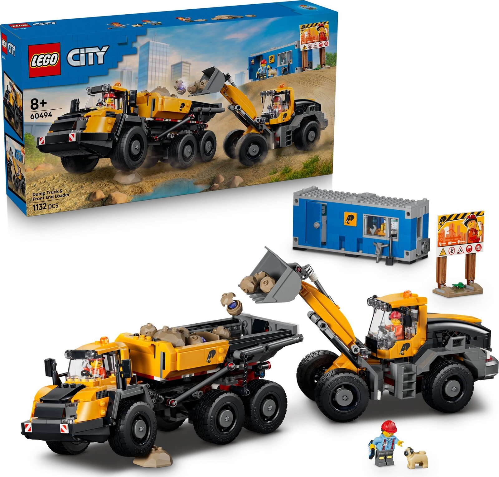LEGO® City 60494 Vyklápací nákladiak a čelný nakladač