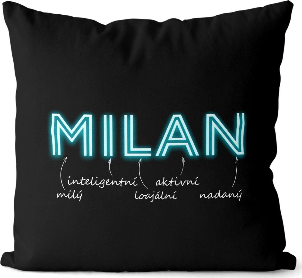 Impar vankúš neónový muž. meno Milan
