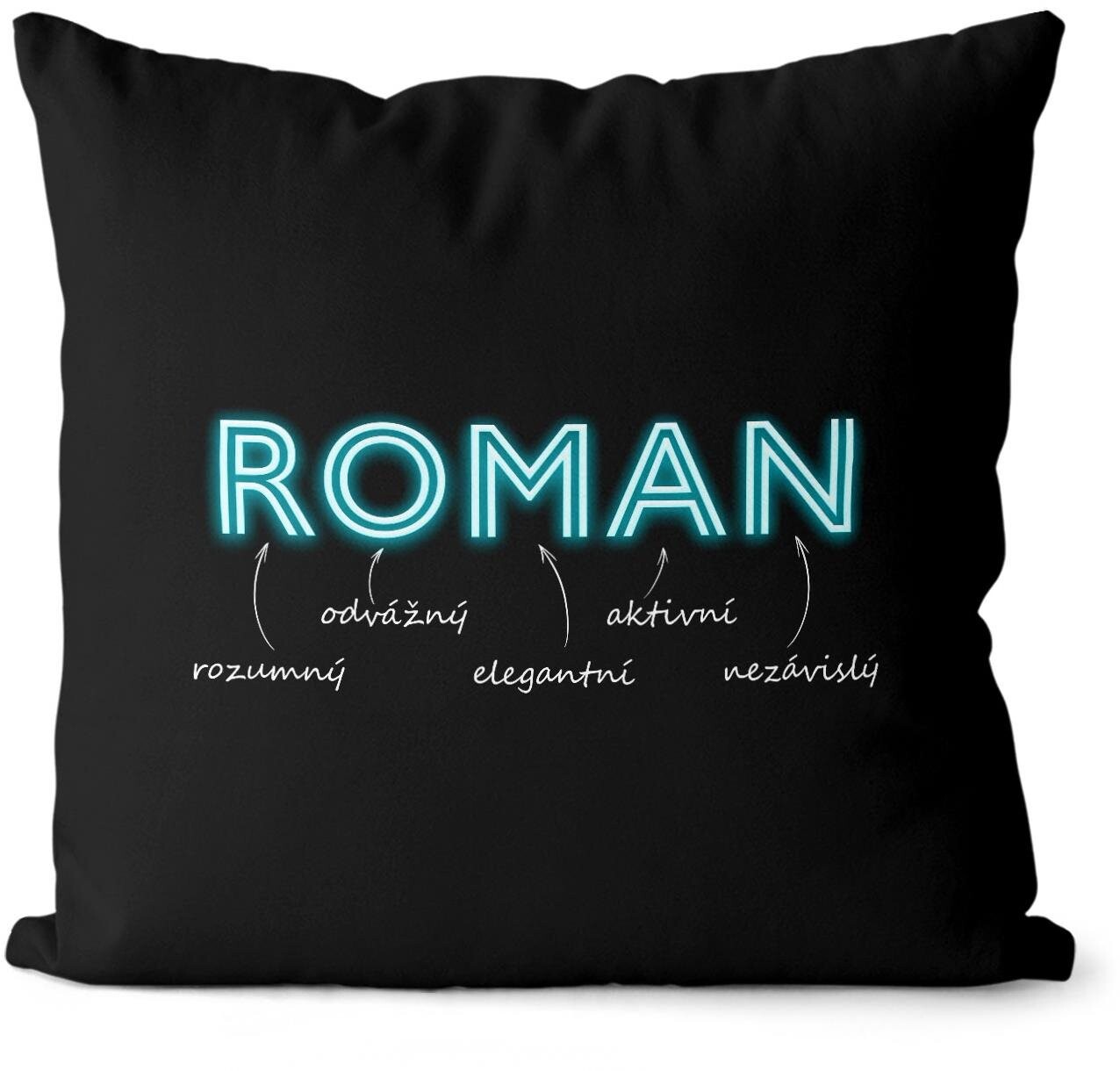 Impar, vankúš neónový muž. meno Roman