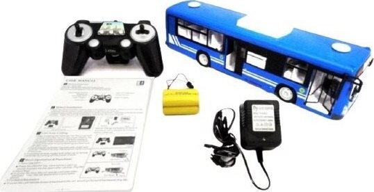 Ata Mestský autobus s otváracími dverami 33 cm modrý