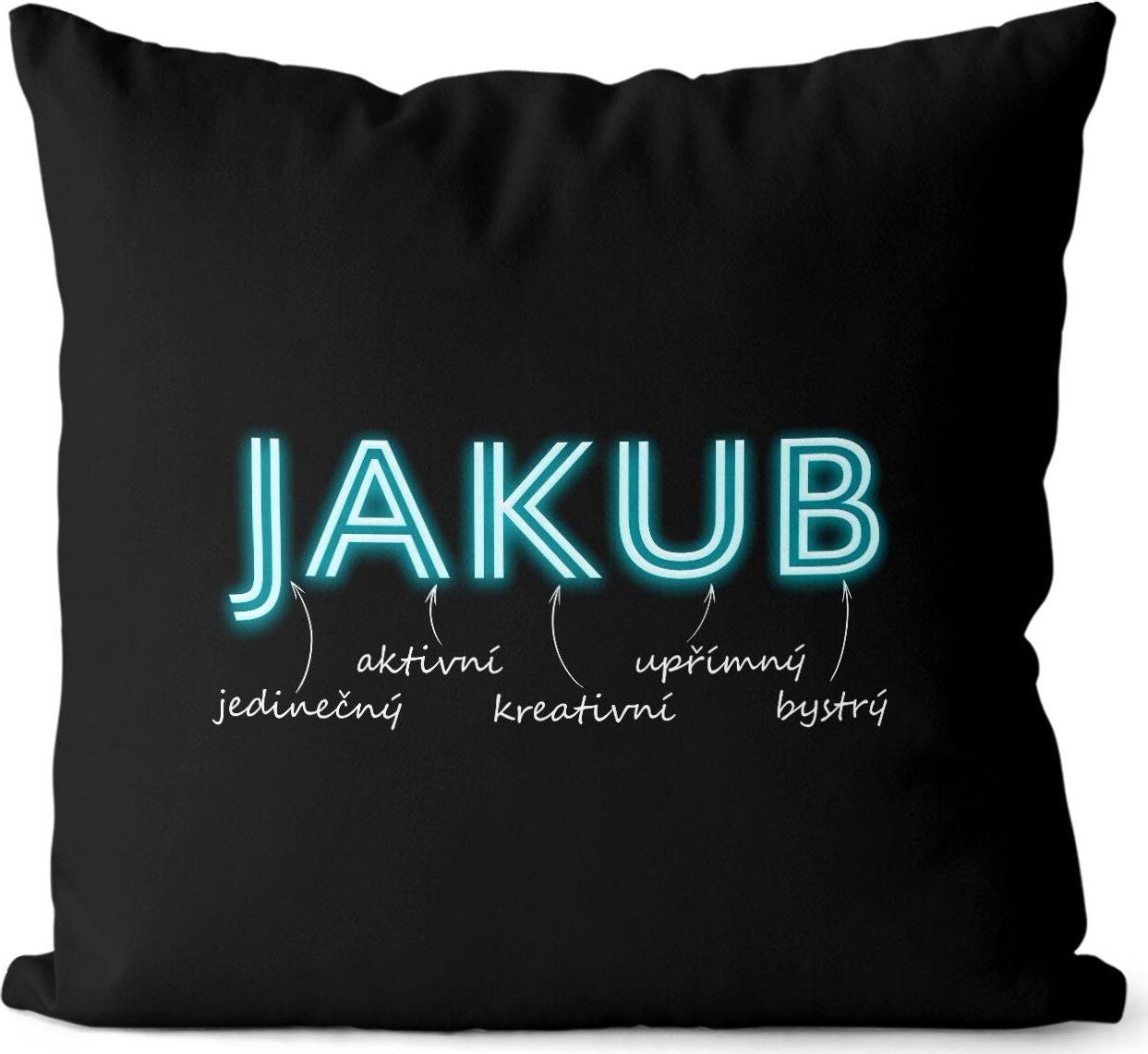 Impar vankúš neónový muž. meno Jakub