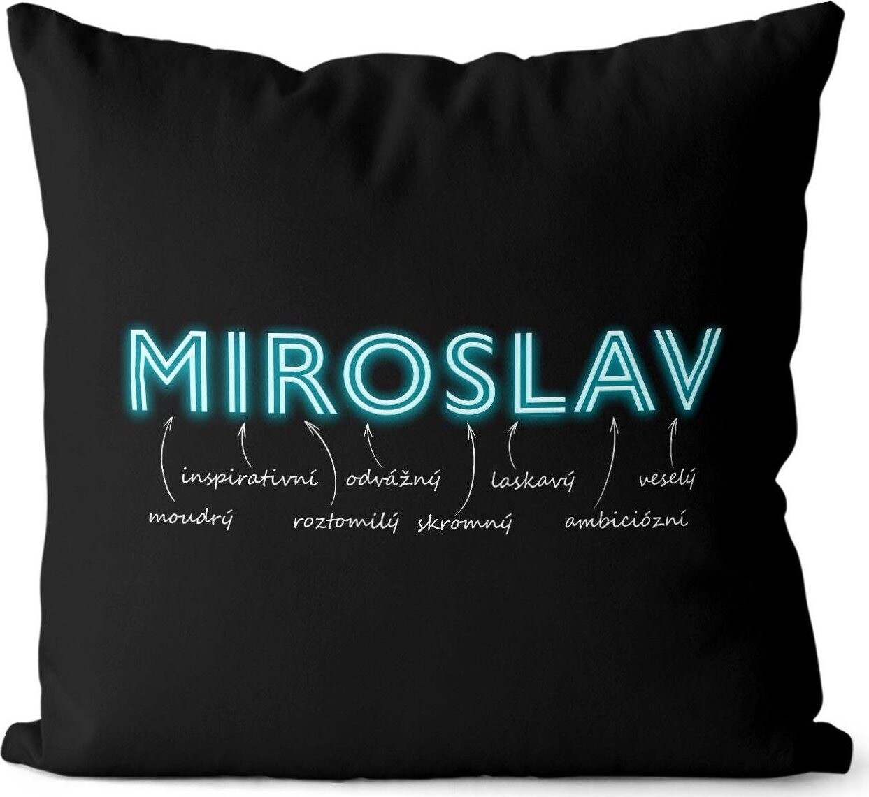 Impar, vankúš neónový muž. meno Miroslav