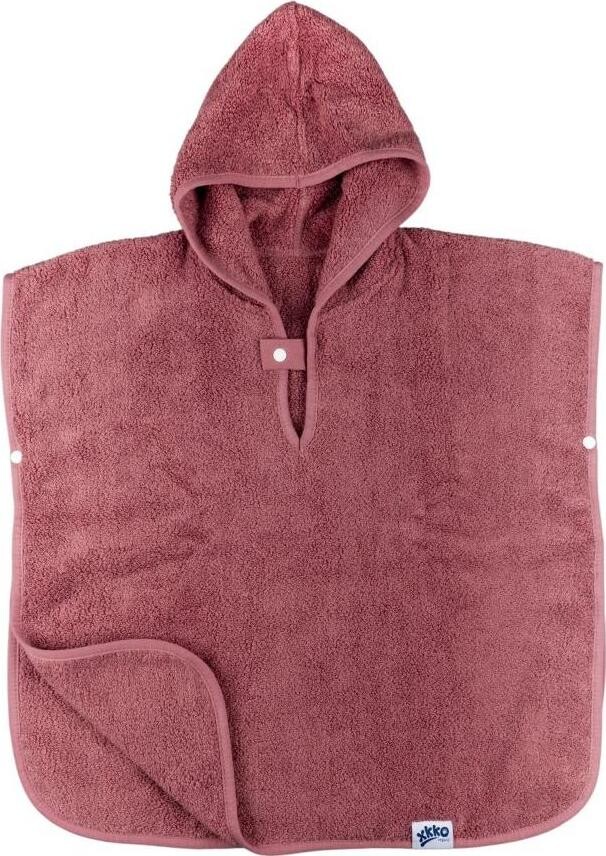 XKKO Bio bavlněné froté pončo Organic Mesa Rose (1,5 - 4 roky)