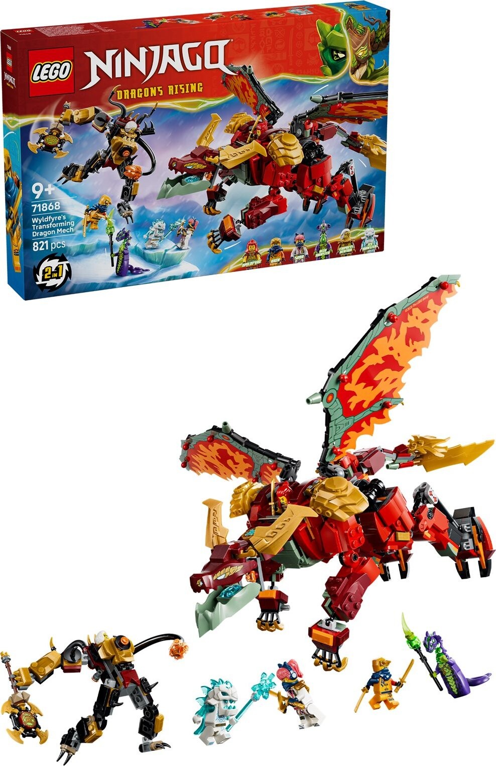 LEGO® NINJAGO® 71868 Wyldfyre a transformačný dračí oblek