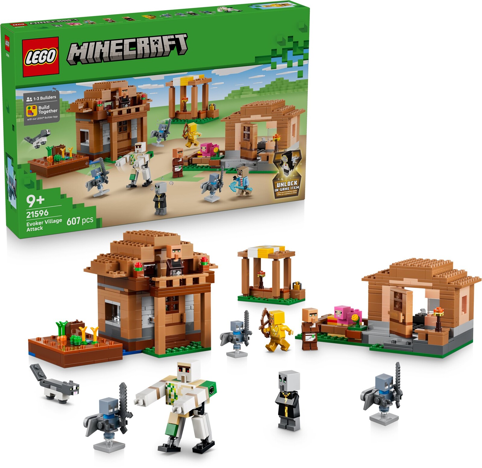 LEGO® Minecraft 21596 Útok Mága na dedinu