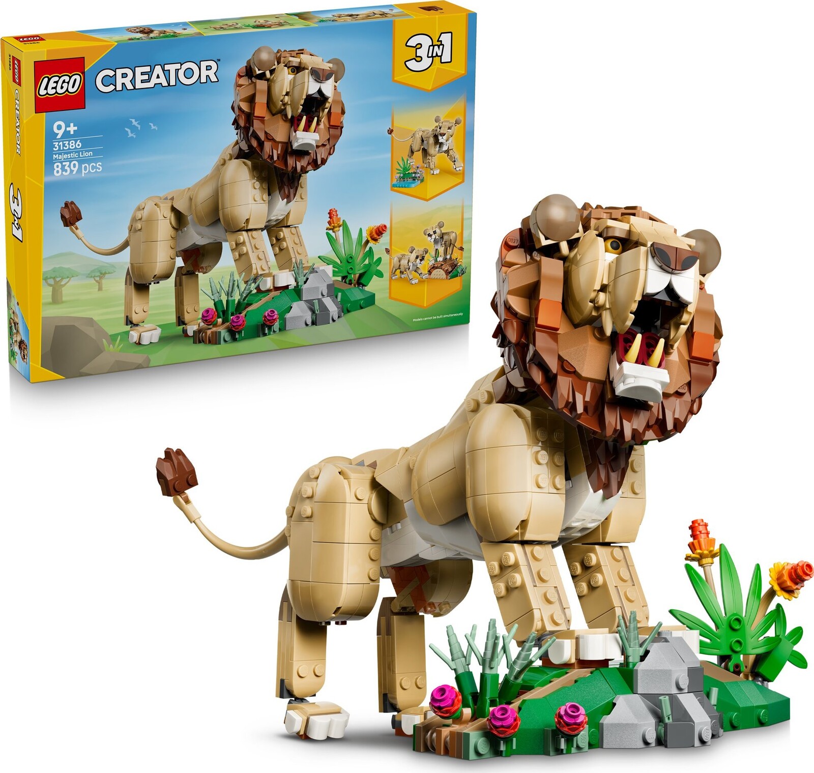 LEGO® Creator 3 v 1 31386 Divoké zvieratá: Majestátny lev