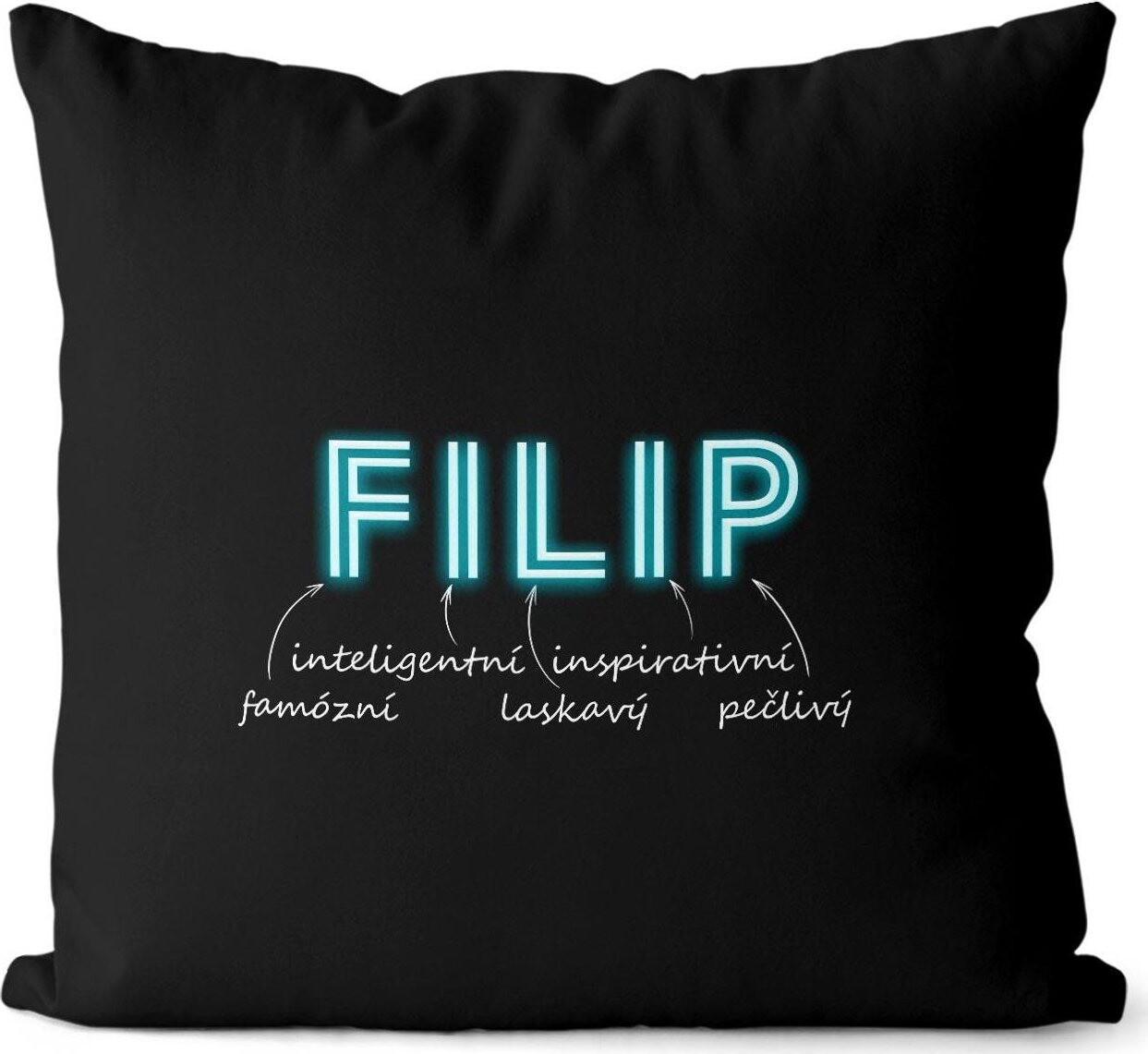 Impar, vankúš neónový muž. meno Filip