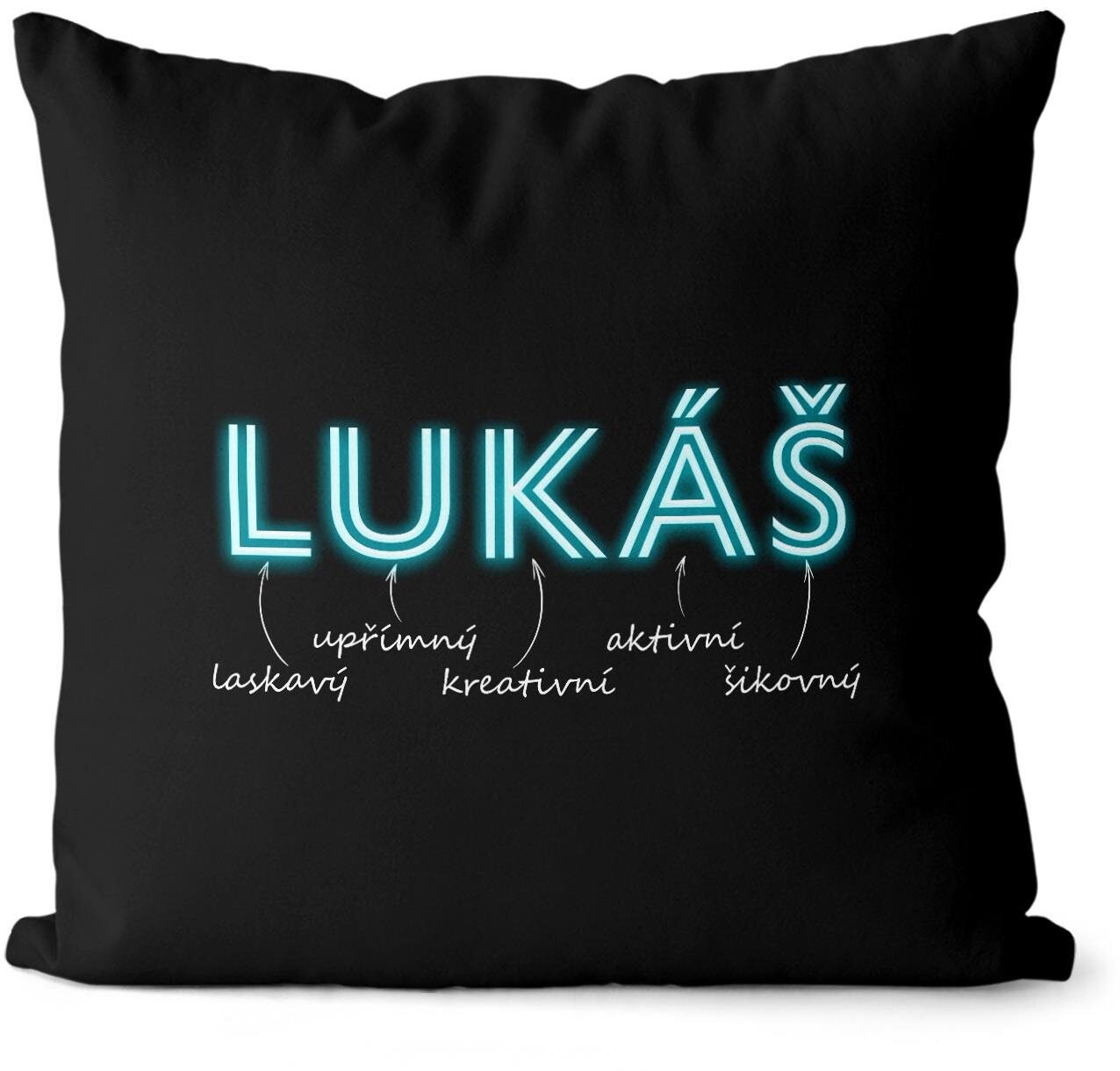 Impar vankúš neónový muž. meno Lukáš