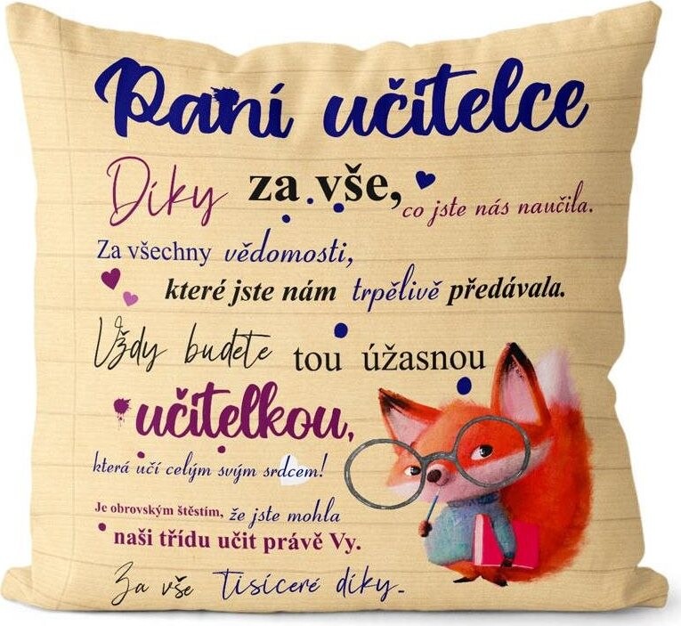 Impar vankúš Pani učiteľke