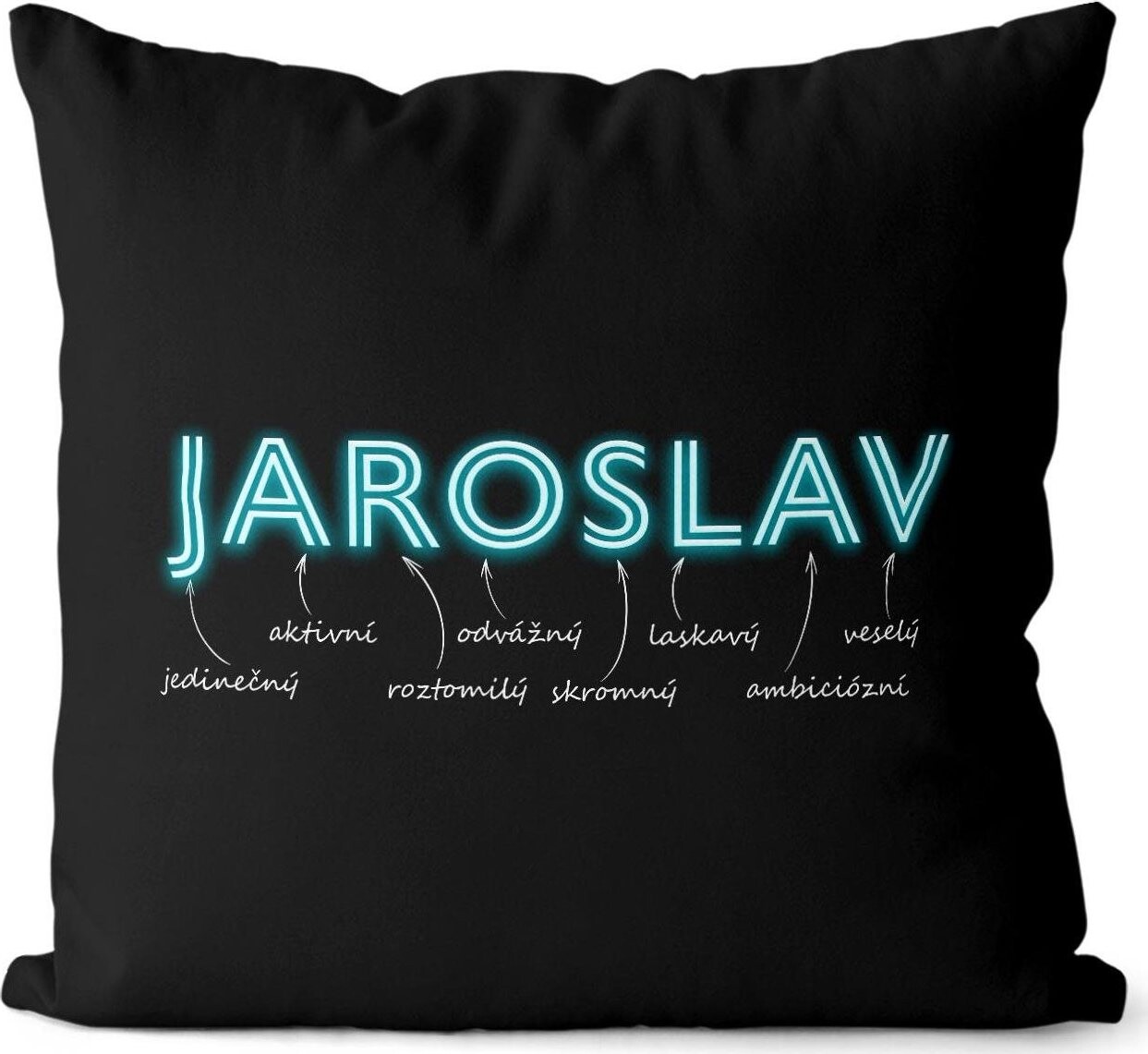 Impar, vankúš neónový muž. meno Jaroslav