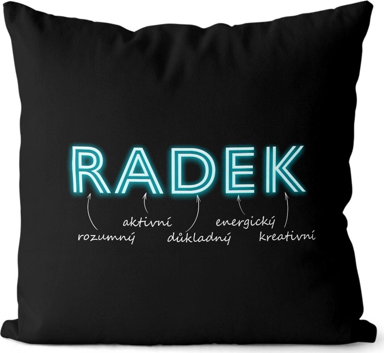 Impar, vankúš neónový muž. meno Radek