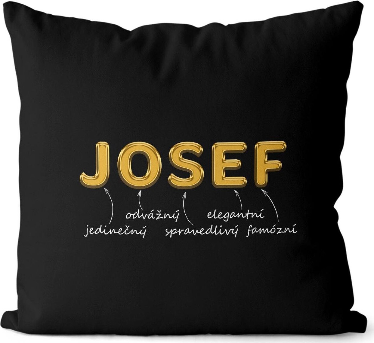 Impar polštář zlatý muž. jméno Josef