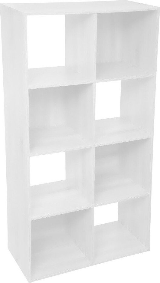 Atmosphera Knihovna 68 × 32 × 134 cm, 8 polic, bílá
