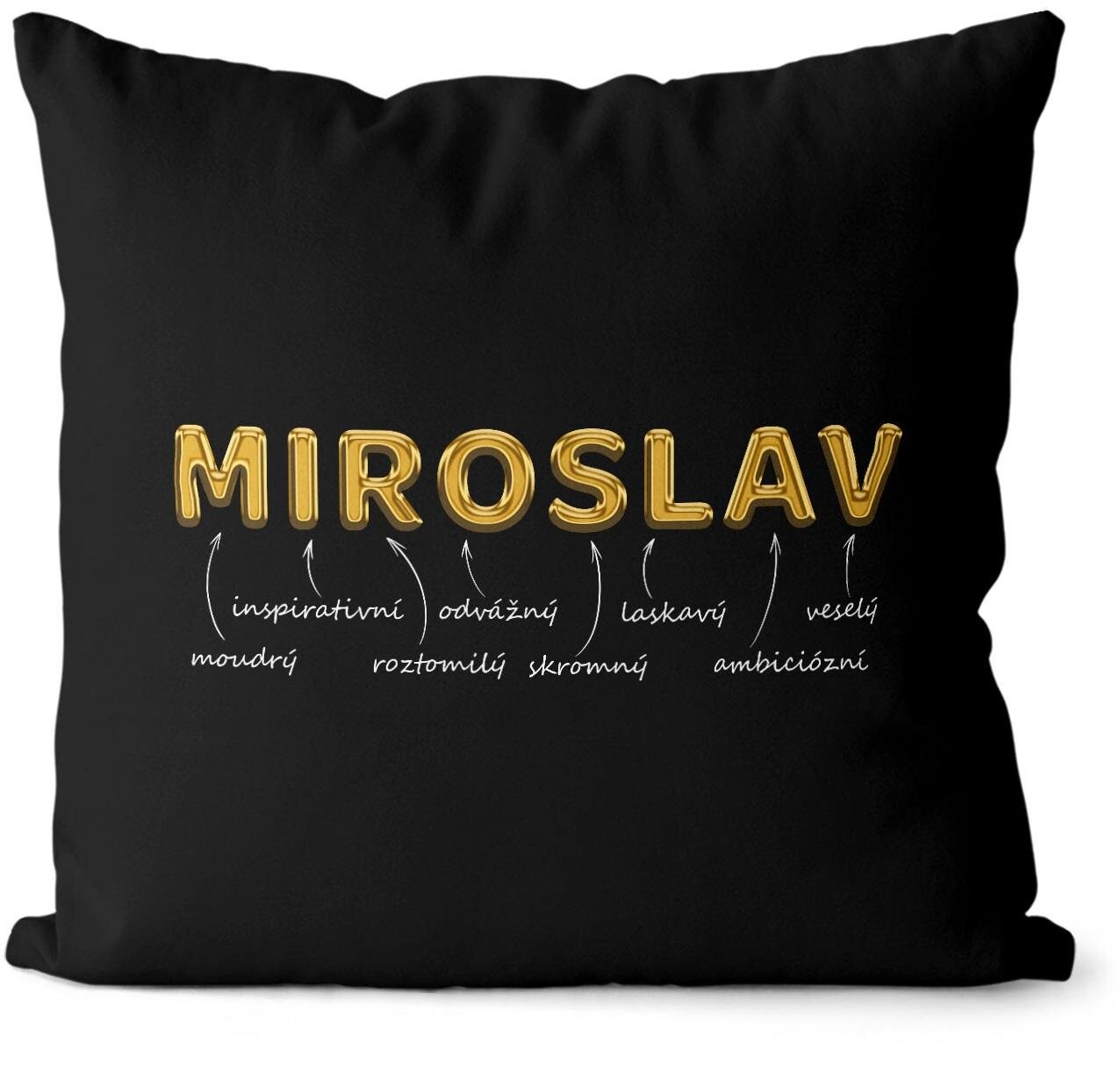 Impar vankúš zlatý muž. meno Miroslav