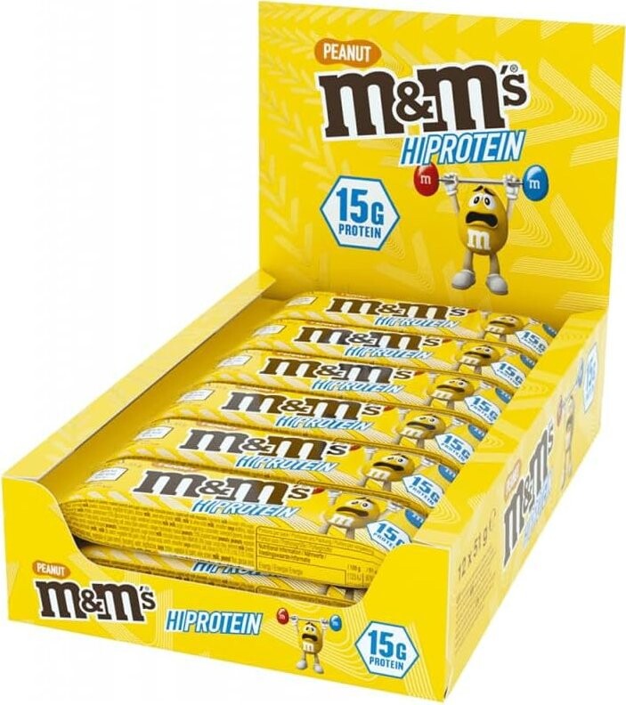 M & M's Proteín Peanut Bar, 12× 51 g Peanut
