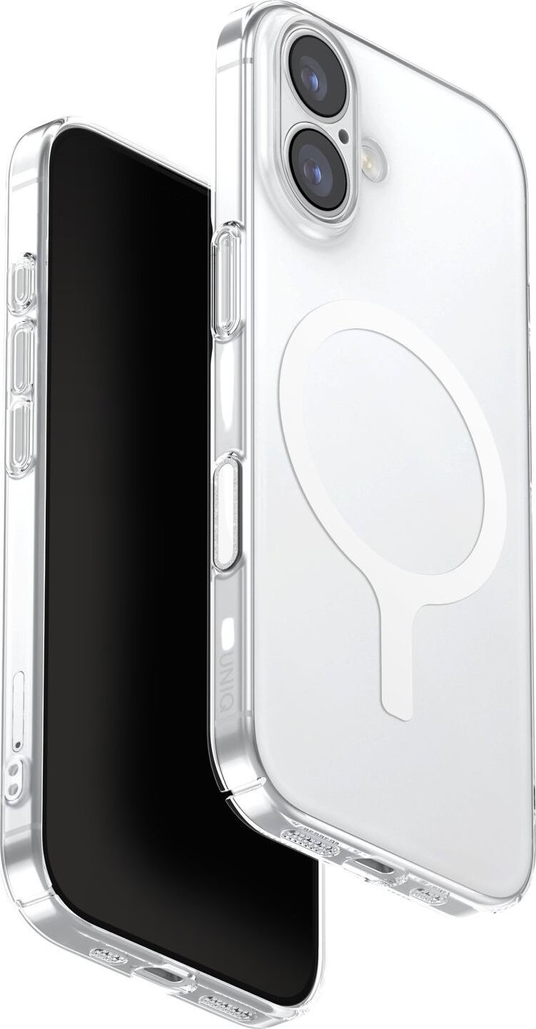 UNIQ Airsuit MagClick charging na iPhone 17, Glossy clear/white