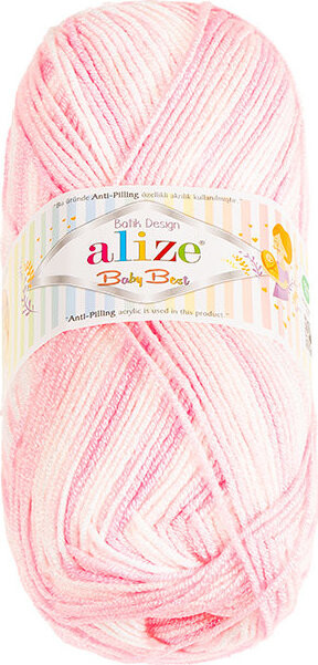 BELLATEX Baby Best Batik 100 g - 6660 bílá, růžová