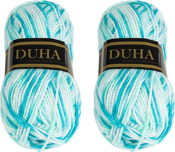 BELLATEX Duha 50 g set 2 ks - 294 bílá, tyrkysová, modrá