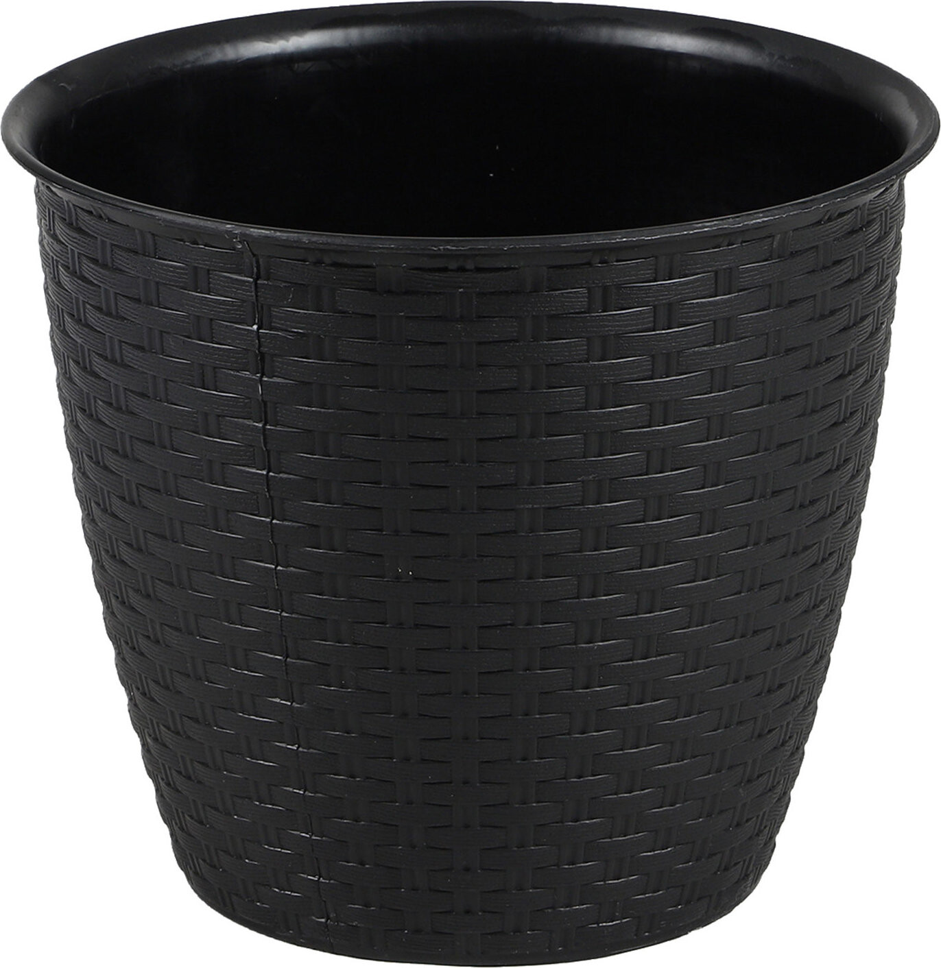 DOCHTMANN Květináč rattan 20 × 17 cm, černý