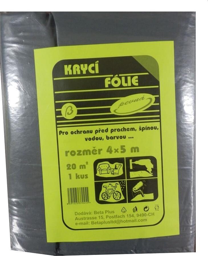 Obreta Krycí fólie LDPE 4 × 5 m čirá pevná